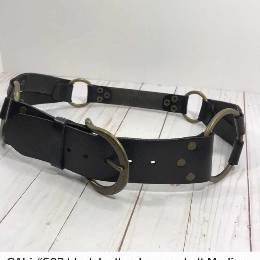 CAbi #603 black harness leather belt